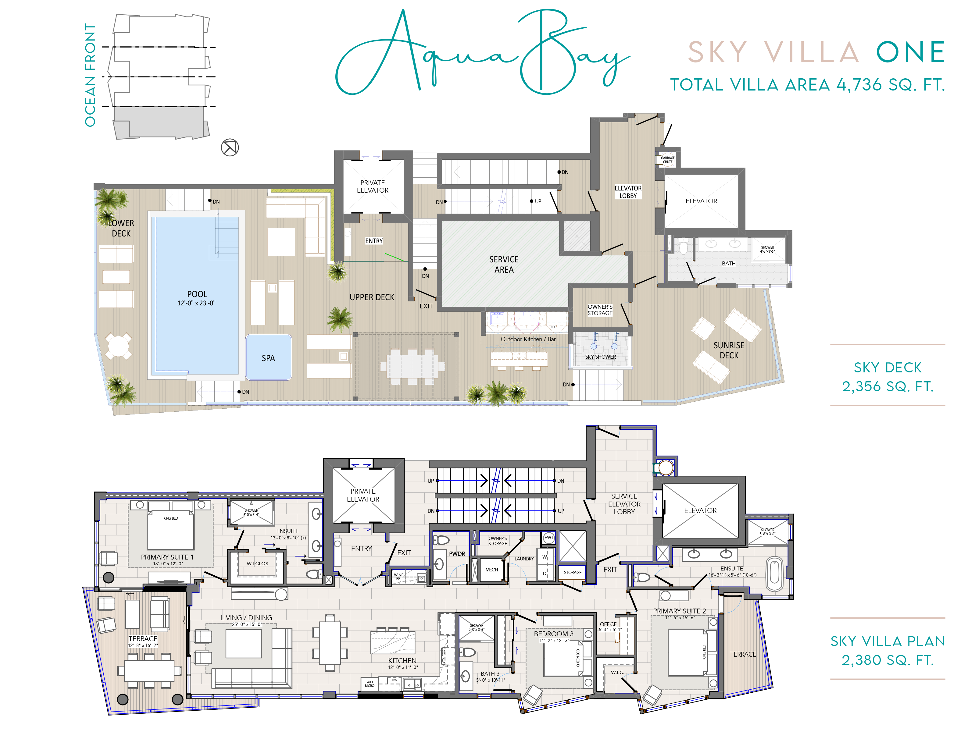 Sky Villa 1 - Penthouse Floor Plan